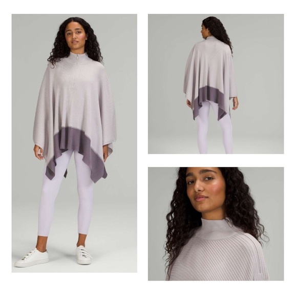 Lululemon On The Go Poncho in Chrome / Dusky Lavender - one size - Picture 1 of 11